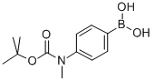 4(tert-Butoxycarbonyl-N-methylamino)-phenylboronic acid 结构式