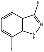 3-溴-7-碘-1H-吲唑 结构式