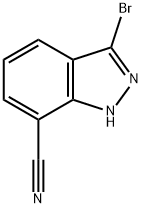 7-氰基-3-溴-1H-吲唑 结构式