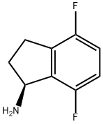 (S)-4,7-二氟-2,3-二氢-1H-茚-1-胺 结构式