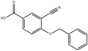 4-苄氧基-3-氰基苯甲酸 结构式