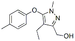 1H-Pyrazole-3-methanol,  4-ethyl-1-methyl-5-(4-methylphenoxy)- 结构式