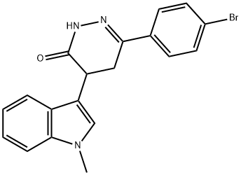 6-(4-溴苯基)-4-(1-甲基-1H-吲哚-3-基)-4,5-二氢哒嗪-3(2H)-酮 结构式