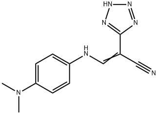 (E)-3-[4-(dimethylamino)anilino]-2-(1H-1,2,3,4-tetraazol-5-yl)-2-propenenitrile 结构式