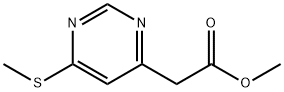 2-(6-(甲巯基)嘧啶-4-基)乙酸甲酯 结构式
