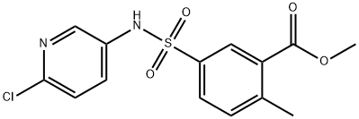 5-(6-chloro-pyridin-3-ylsulfamoyl)-2-
methyl-benzoic acid methyl ester 结构式