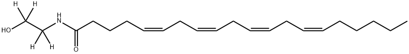 N-(2-Hydroxyethyl-1,1,2,2-d4)-5Z,8Z,11Z,14Z-eicosatetraenamide 结构式