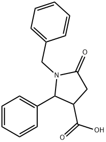 1-苄基-5-氧代-2-苯基吡咯烷-3-羧酸 结构式