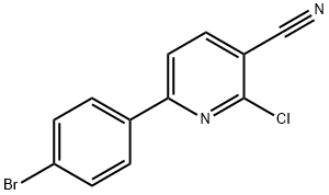 6-(4-Bromophenyl)-2-chloropyridine-3-carbonitrile 结构式