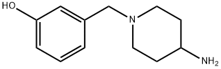 3-((4-氨基哌啶-1-基)甲基)苯酚 结构式