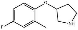 3-(4-FLUORO-2-METHYLPHENOXY)PYRROLIDINE 结构式