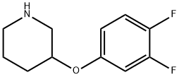 3-(3,4-二氟苯氧基)哌啶 结构式