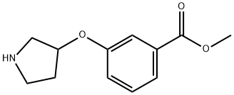 3-(吡咯烷-3-基氧基)苯甲酸甲酯 结构式
