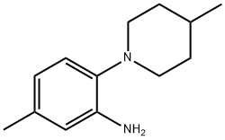 5-Methyl-2-(4-methyl-1-piperidinyl)aniline 结构式