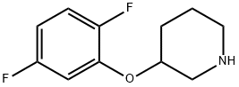 3-(2,5-二氟苯氧基)哌啶 结构式