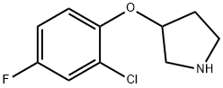 3-(2-氯-4-氟苯氧基)吡咯烷 结构式