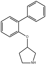 3-([1,1'-BIPHENYL]-2-YLOXY)PYRROLIDINE 结构式