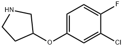 3-(3-CHLORO-4-FLUOROPHENOXY)PYRROLIDINE 结构式