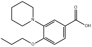 3-Piperidin-1-yl-4-propoxy-benzoic acid 结构式