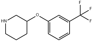 3-(3-(三氟甲基)苯氧基)哌啶 结构式