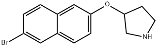 3-[(6-BROMO-2-NAPHTHYL)OXY]PYRROLIDINE 结构式