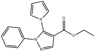 1-苯基-5-(1H-吡咯-1-基)-1H-吡唑-4-羧酸乙酯 结构式
