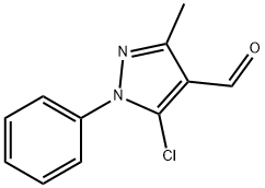 5-氯-3-甲基-1-苯基吡唑-4-甲醛 结构式