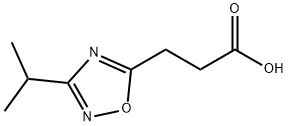 3-(3-Isopropyl-[1,2,4]oxadiazol-5-yl)-propionic acid 结构式