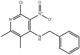 4-Pyridinamine,2-chloro-5,6-dimethyl-3-nitro-N-(phenylmethyl)- 结构式