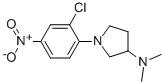 1-(2-CHLORO-4-NITROPHENYL)-N,N-DIMETHYLPYRROLIDIN-3-AMINE 结构式