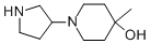 4-METHYL-1-(PYRROLIDIN-3-YL)PIPERIDIN-4-OL 结构式