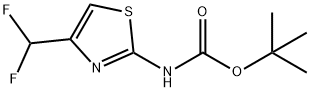 氨基甲酸,N-[4 - (二氟甲基)-2 - 噻唑基] - ,1,1 - 二甲基乙基酯 结构式