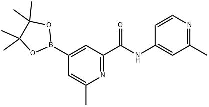 2-PYRIDINECARBOXAMIDE, 6-METHYL-N-(2-METHYL-4-PYRIDINYL)-4-(4,4,5,5-TETRAMETHYL-1,3,2-DIOXABOROLAN-2-YL)- 结构式