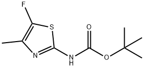 Carbamic  acid,  N-(5-fluoro-4-methyl-2-thiazolyl)-,  1,1-dimethylethyl  ester 结构式