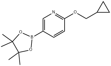 2-(环丙基甲氧基)-5-(4,4,5,5-四甲基-1,3,2-二杂氧戊硼烷-2-基)吡啶 结构式
