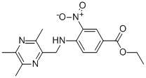 3-NITRO-4-[[(3,5,6-TRIMETHYL-2-PYRAZINYL)METHYL]AMINO]BENZOIC ACID ETHYL ESTER 结构式