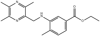 4-METHYL-3-[[(3,5,6-TRIMETHYL-2-PYRAZINYL)METHYL]AMINO]BENZOIC ACID ETHYL ESTER 结构式