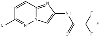 2,2,2-Trifluoro-N-(6-chloroimidazo-[1,2-b]pyridazin-2-yl)acetamide 结构式