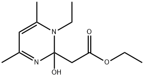 2-Pyrimidineacetic  acid,  1-ethyl-1,2-dihydro-2-hydroxy-4,6-dimethyl-,  ethyl  ester 结构式