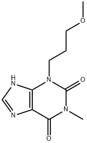 1H-Purine-2,6-dione, 3,9-dihydro-3-(3-methoxypropyl)-1-methyl- 结构式