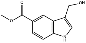 3-(HYDROXYMETHYL)-1H-INDOLE-5-CARBOXYLIC ACID METHYL ESTER 结构式