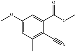 2-氰基-5-甲氧基-3-甲基苯甲酸甲酯 结构式