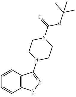 4-(1H-吲唑-3-基)哌嗪-1-甲酸叔丁酯 结构式