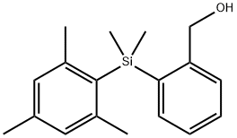 {2-[Dimethyl(2,4,6-trimethylphenyl)-silyl]phenyl}methanol 结构式