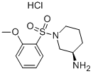 (R)-1-(2-Methoxy-benzenesulfonyl)-piperidin-3-ylamine hydrochloride 结构式