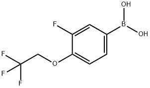 3-FLUORO-4-(2,2,2-TRIFLUOROETHOXY)PHENYLBORONIC ACID 结构式