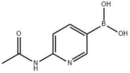 2-乙酰氨基吡啶-5-硼酸 结构式