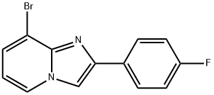 8-溴-2-(4-氟苯基)咪唑并[1,2-A]吡啶 结构式