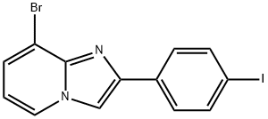 8-溴-2-(4-碘苯基)咪唑并[1,2-A]吡啶 结构式