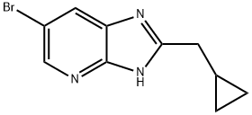 6-Bromo-2-cyclopropylmethyl-3H-imidazo[4,5-b]pyridine 结构式